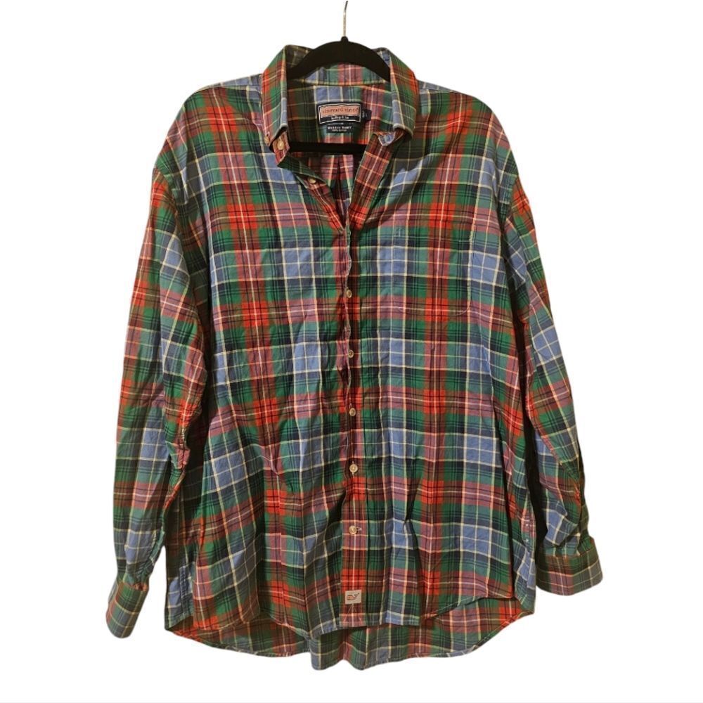 VINEYARD VINES Plaid Button Down Murray Shirt - Size Large